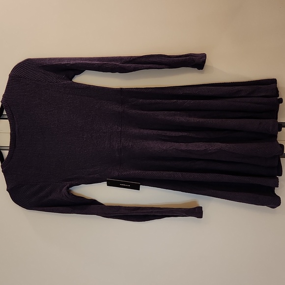 Lulus Fit and Fair Navy Ribbed Long Sleeve Skater Dress size S - Picture 8 of 16